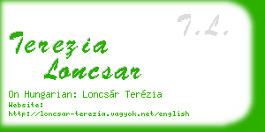 terezia loncsar business card